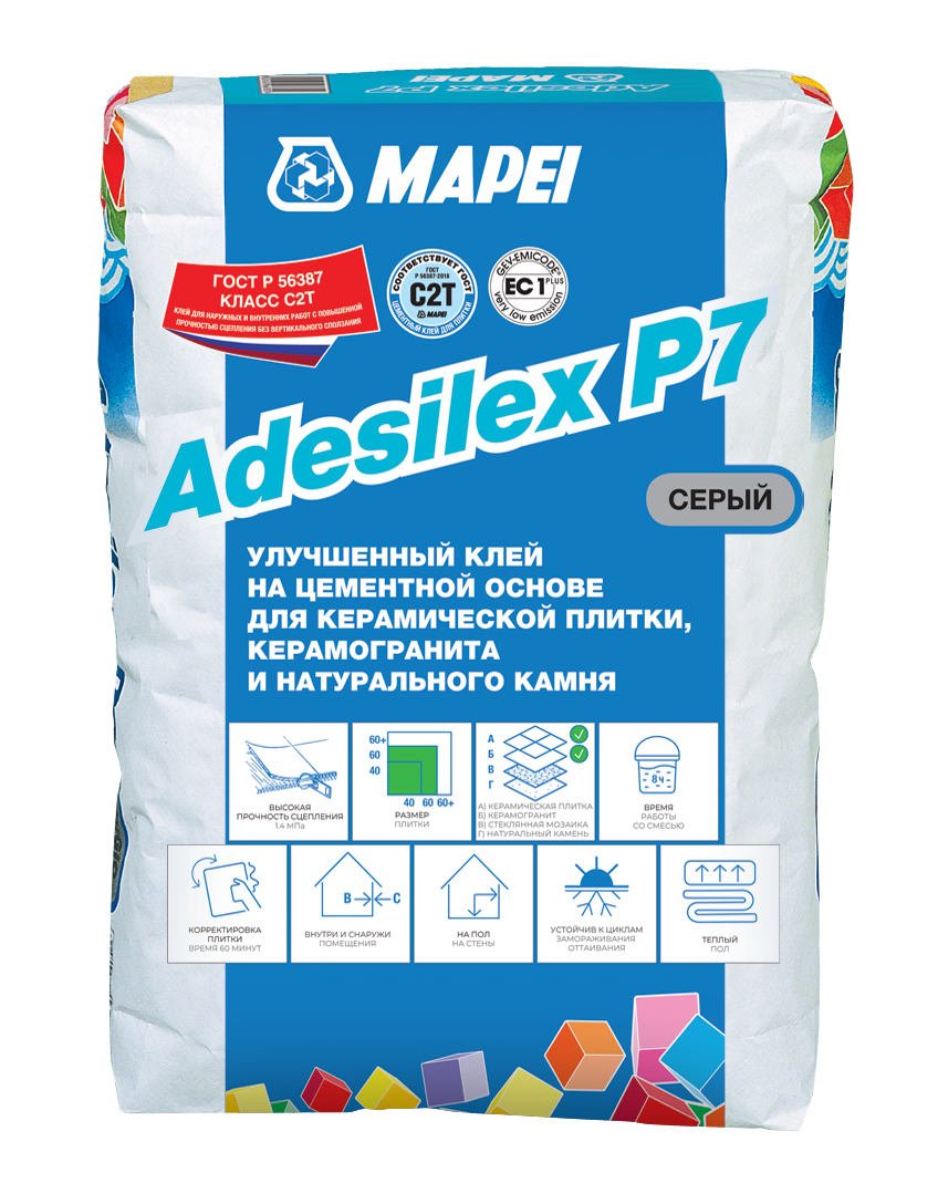 ADESILEX P7 Улучшенный тиксотропный клей на цементной основе 